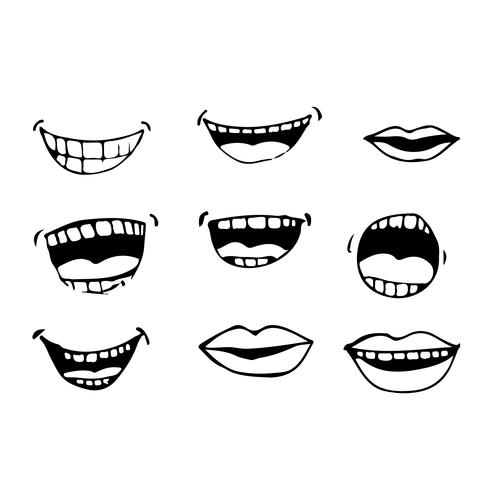 ícone de boca dos desenhos animados 572141 Vetor no Vecteezy